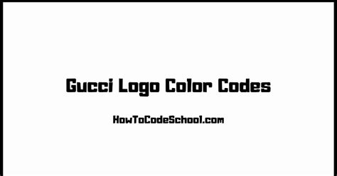 gucci brown color code|Gucci logo color code.